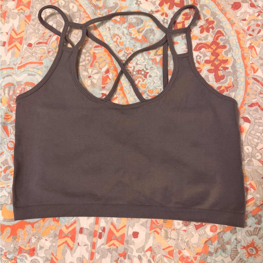 BKE Women's Gray Strappy Bralette